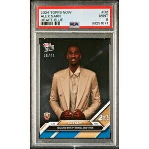 Alex Starr 2024 Topps Now Draft Night NBA #D-2 Rookie Parallel 36/49 PSA 9 Mint